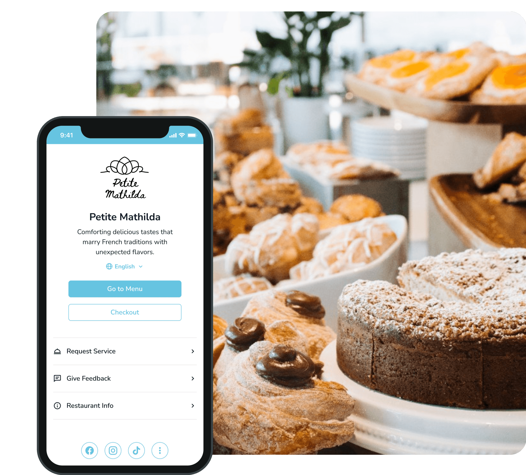 QR menu solutions for Cafe and Bakery.