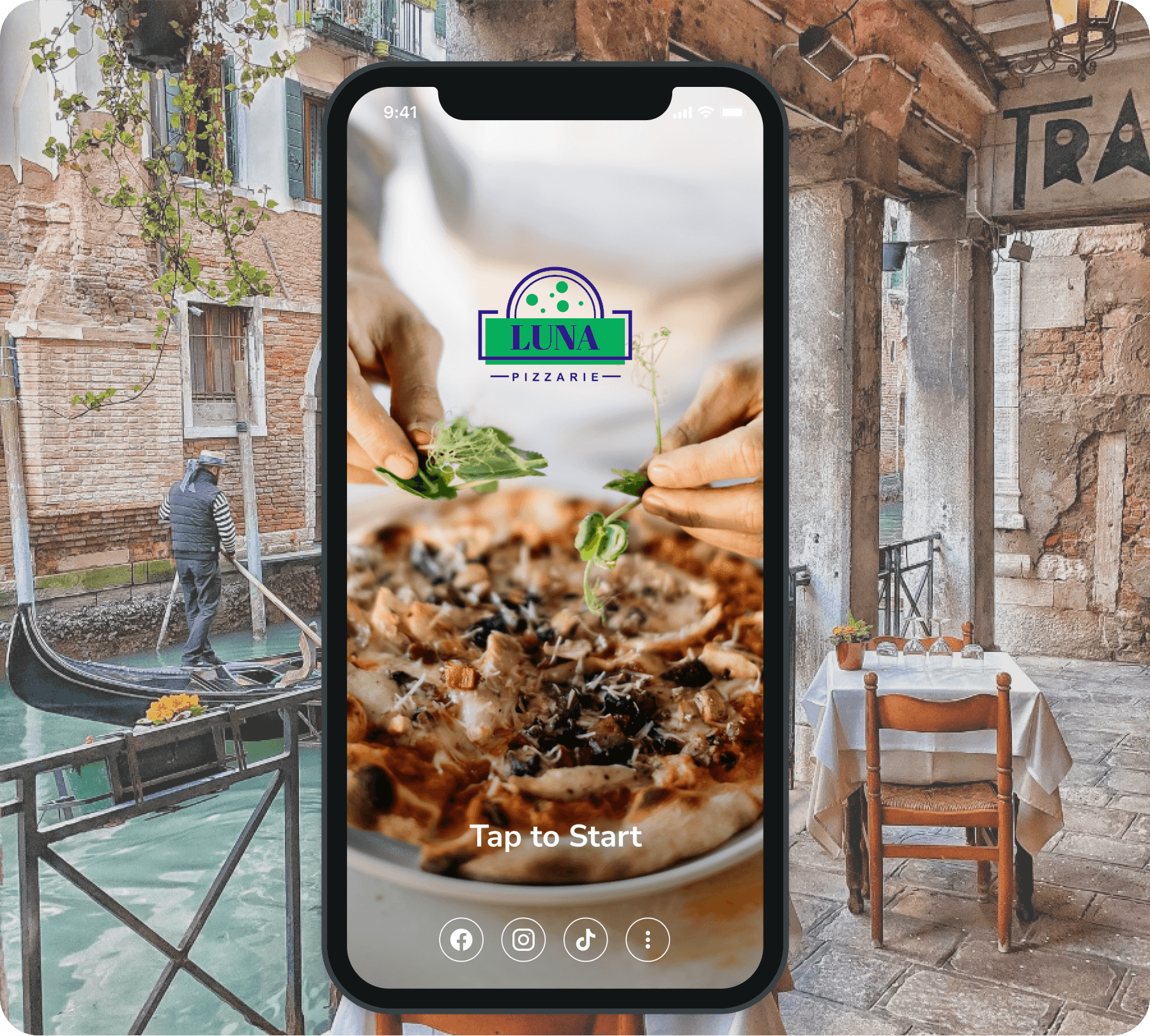 FineDine customizable welcome page.